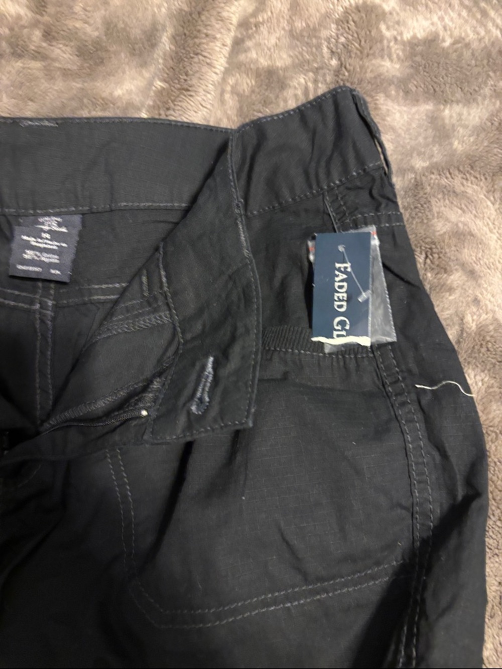 Faded Glory Womens’s  Black Drawstring  Capri Cargo Pants size 14 NWT - Picture 6 of 6